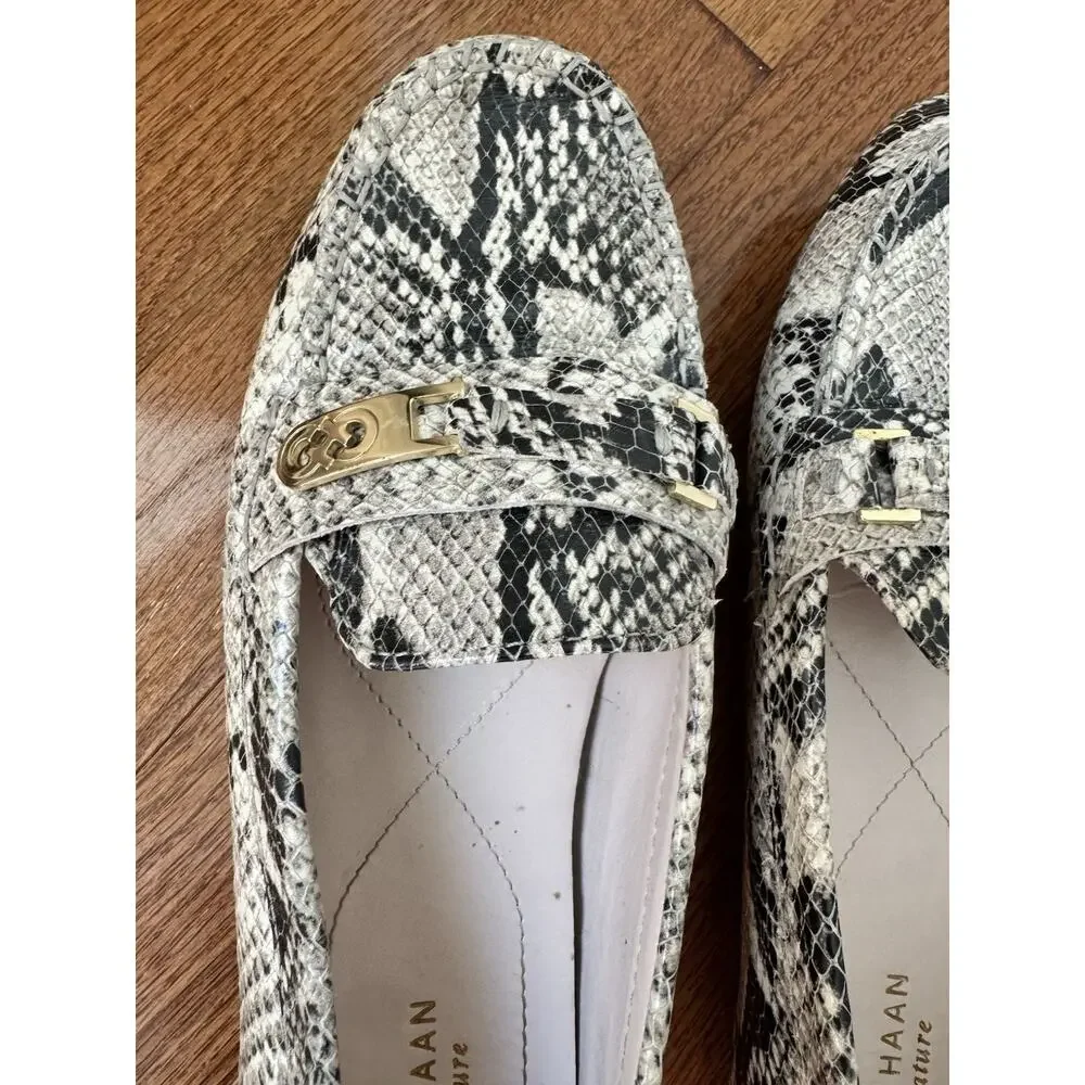 Cole Haan Women’s Snakeskin Driving Loafers Size 7.5